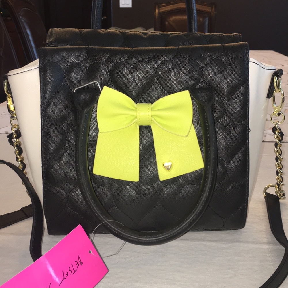 SOLD Betsy Johnson bag neon